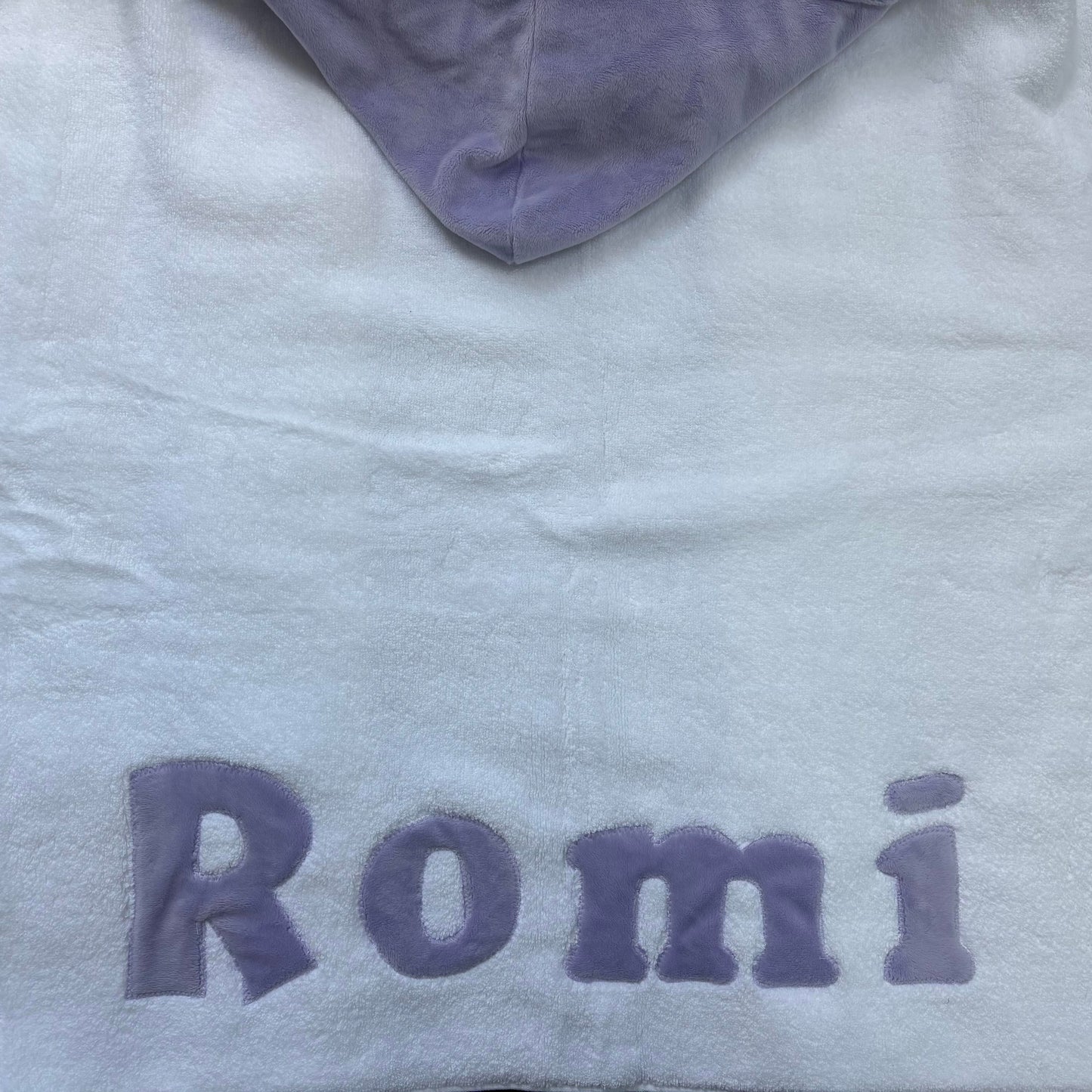 Hooded Towel Lavender Minky (Girl)