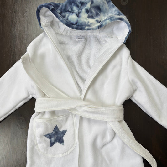 Robes (Boy) - Navy Tie Dye Minky