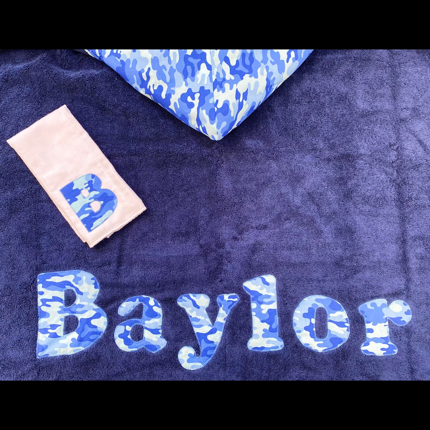 Hooded Towel Blue Camo (Boy)