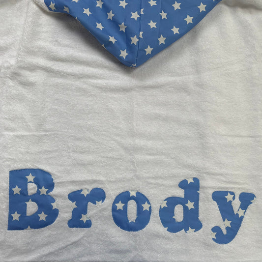 Hooded Towel Blue Stars (Boy)