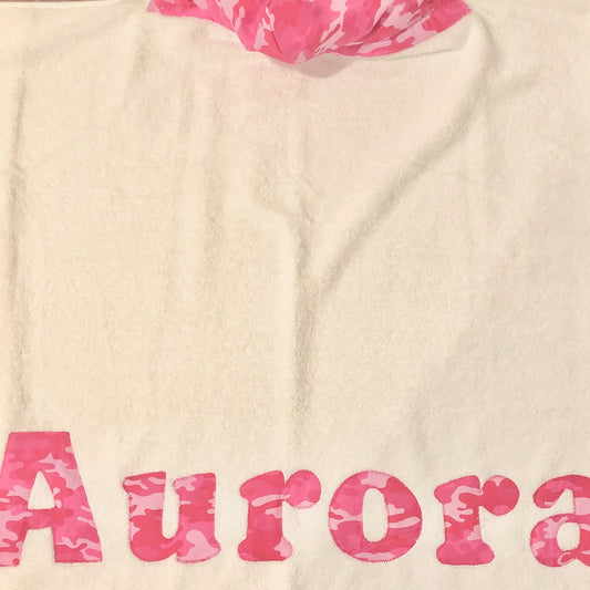 Hooded Towel Pink Camo (Girl)