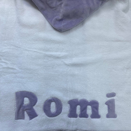Hooded Towel Lavender Minky (Girl)
