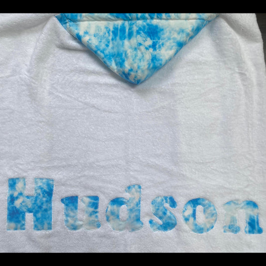 Hooded Towel Light Blue Tie Dye (Boy)