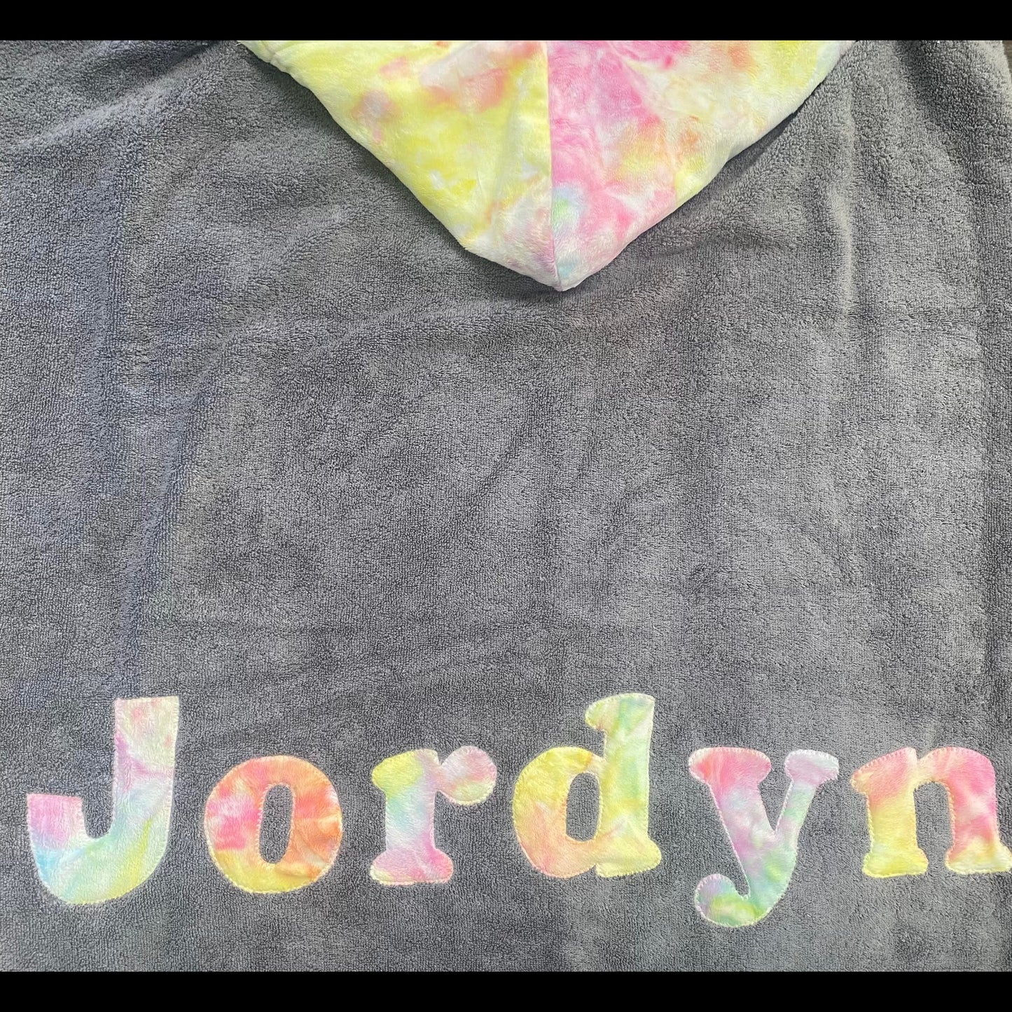 Hooded Towel Pastel Tie Dye Minky (Girl)