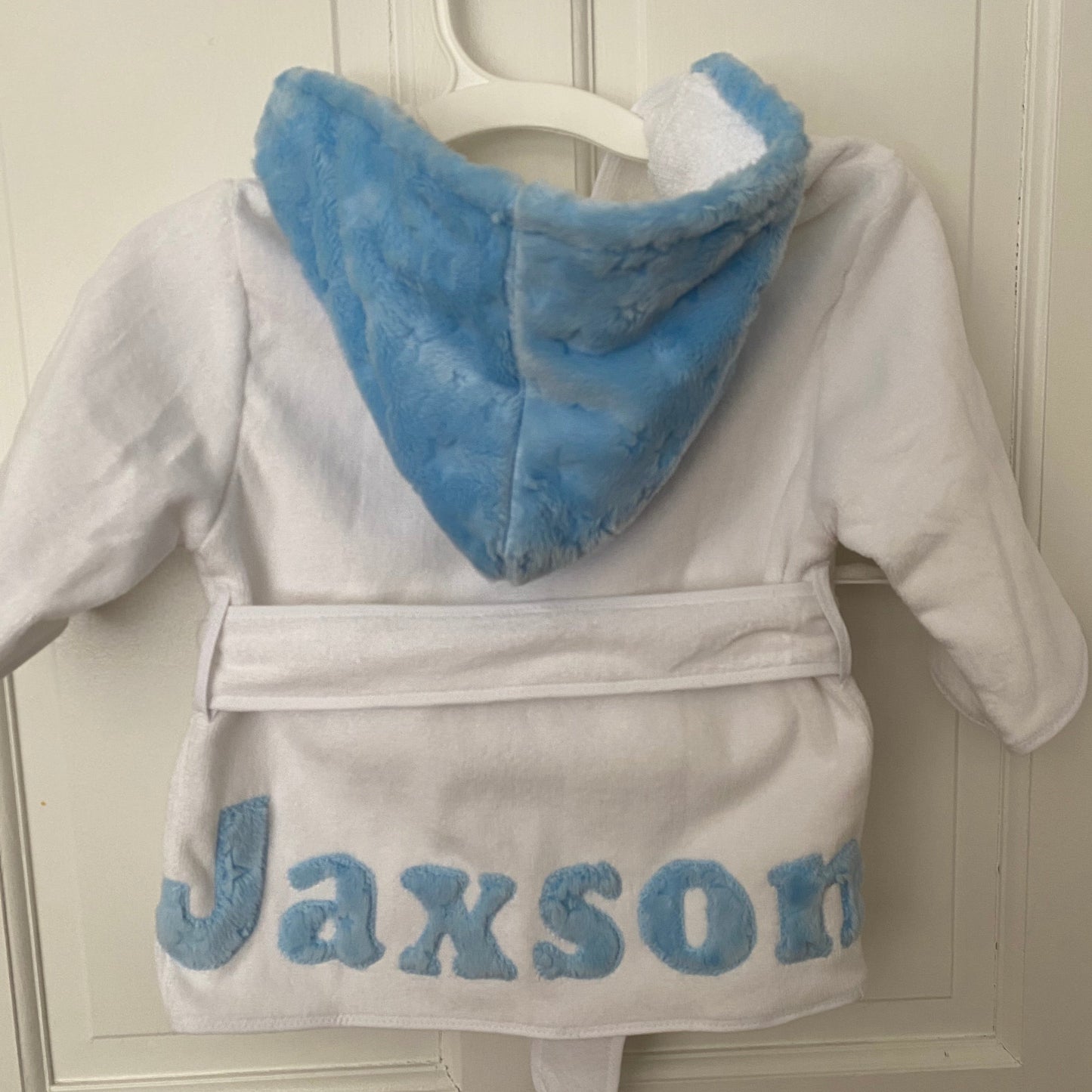 Robes (Boy) - Light Blue Embossed Stars Minky