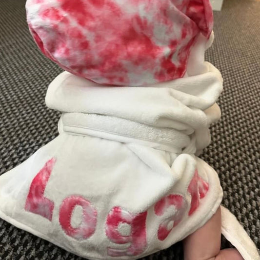 Robes (Girl)- Pink Tie Dye Minky