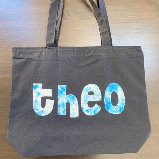 Tote Bag- Light Blue Tie Dye (Boy)