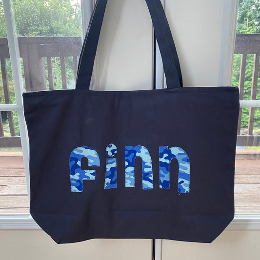 Tote Bag- Blue Camo (Boy)