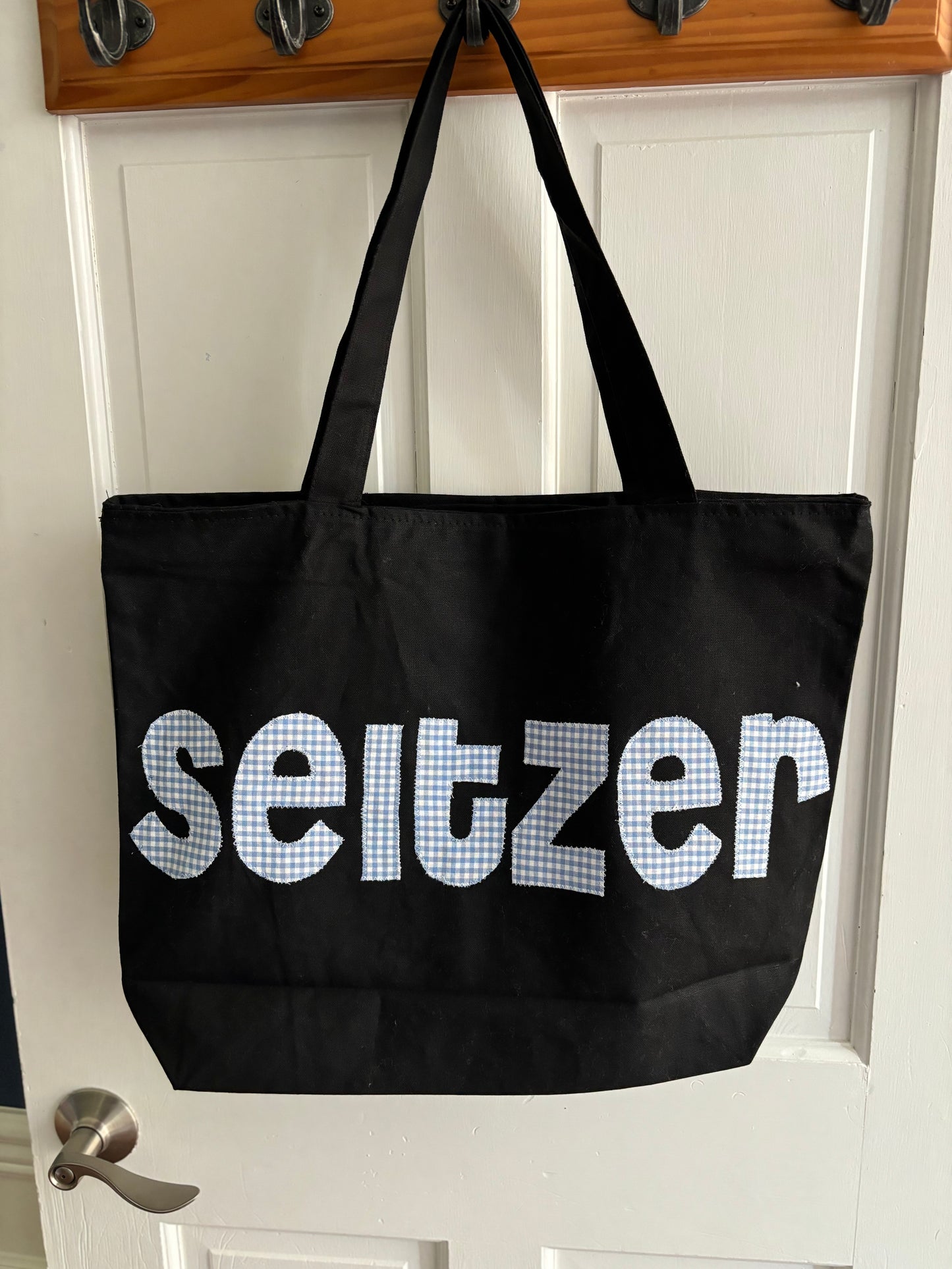 Tote Bag- Light Blue Gingham(Boy)