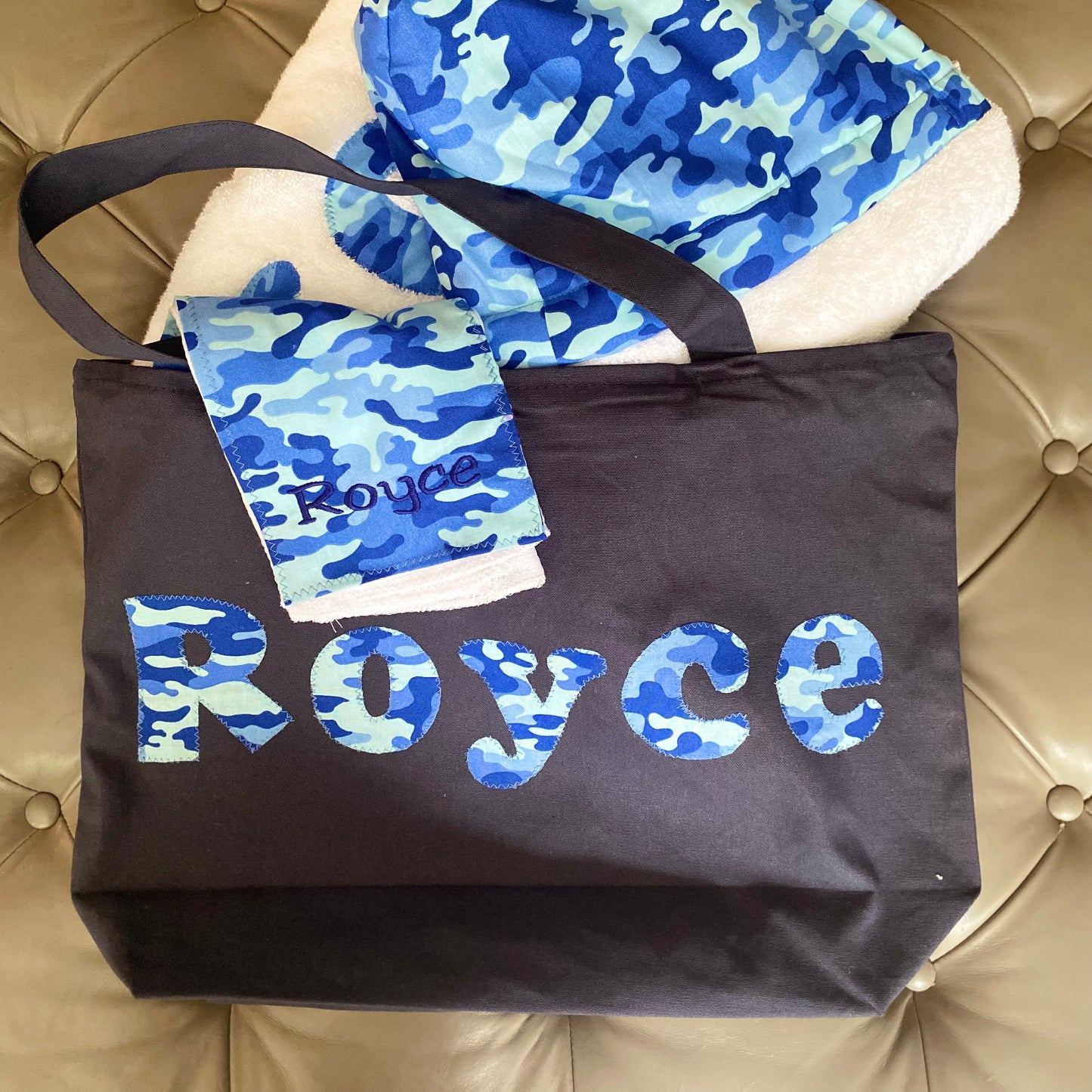 Tote Bag- Blue Camo (Boy)