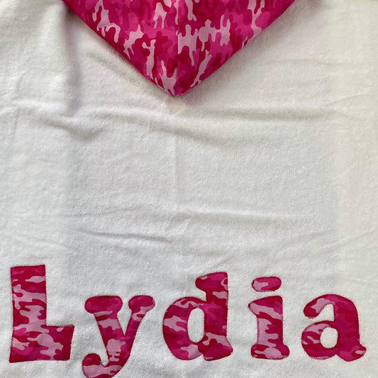 Hooded Towel Pink Camo (Girl)