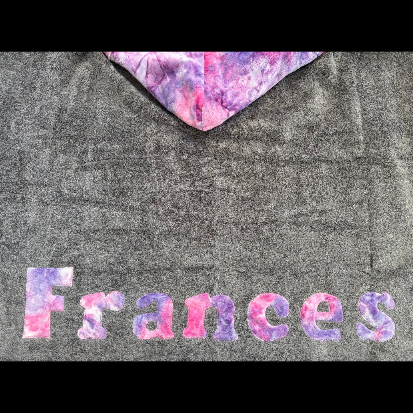 Hooded Towel Pink Purple Minky Tie Dye (Girl)