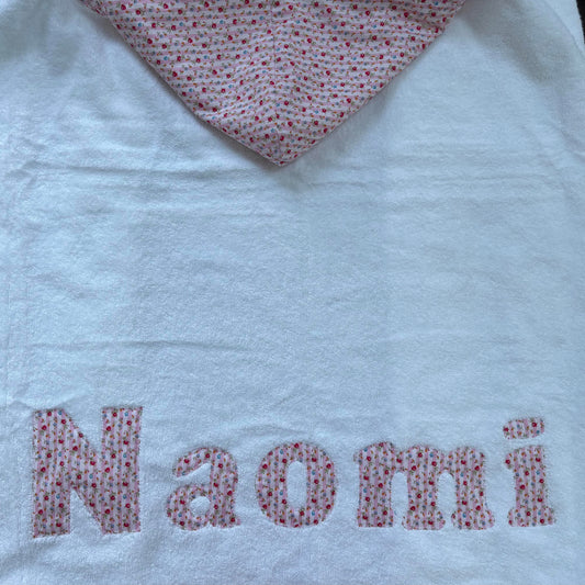 Hooded Towel Striped Roses (Girl)