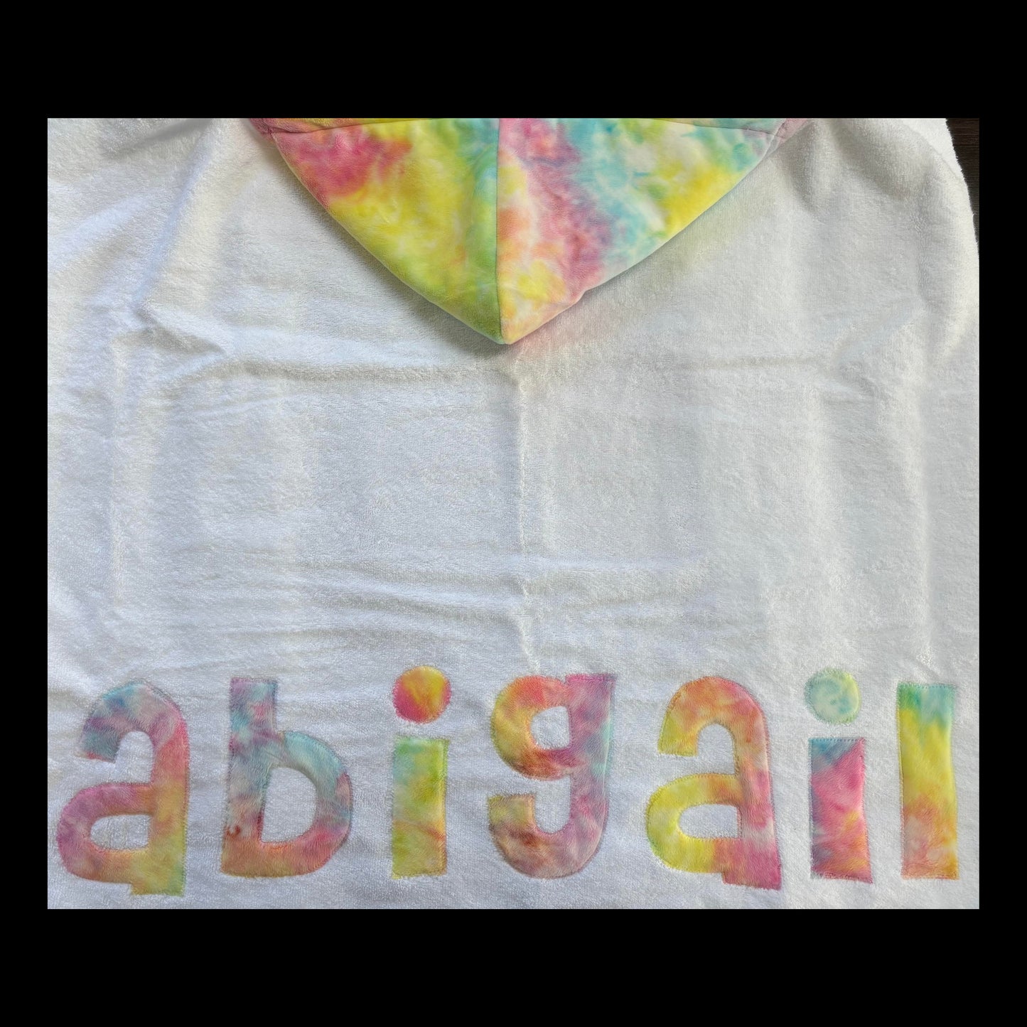 Hooded Towel Pastel Tie Dye Minky (Girl)